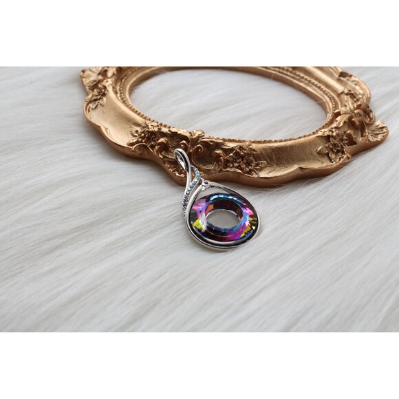 Larimar Gemstone Necklace Jewelry | Sterling Silver Gemstone Necklace - Picture 3 of 3